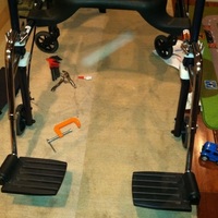 Wheelchair footrest adapter for walker - Thumbnail 5