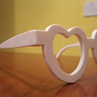 Small Heart Glasses 3D Printing 80352