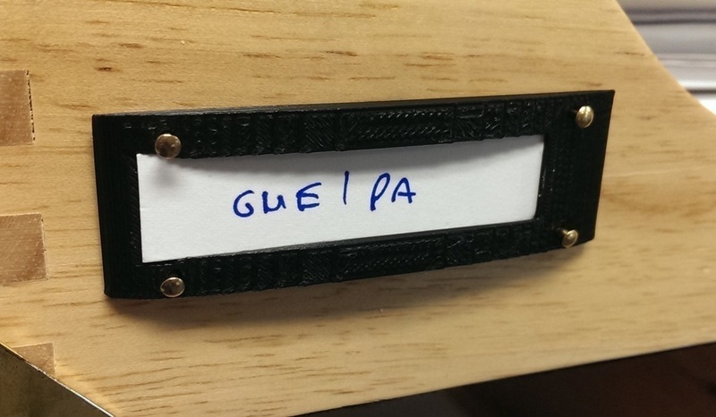 Label Holder for Inbox or Paper Tray