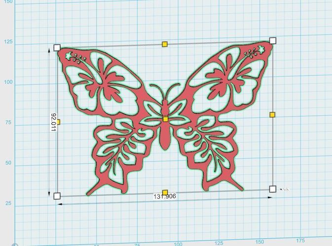 Stand for napkins "butterfly" 3D Print 80571