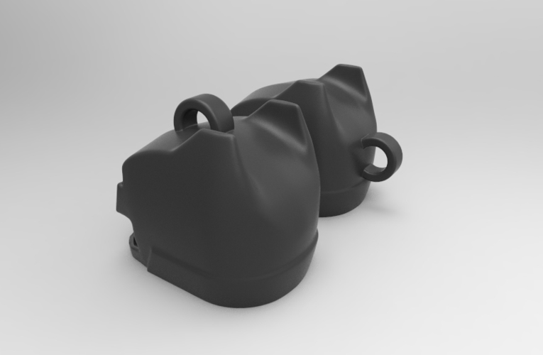 bat helm keyring/earring/necklace 2 vers. 3D Print 80605