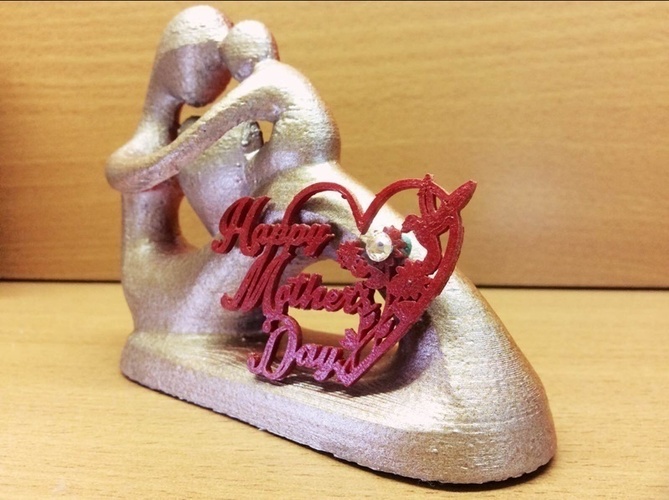 3D Printed Happy Mother Day by Declan Pinshape