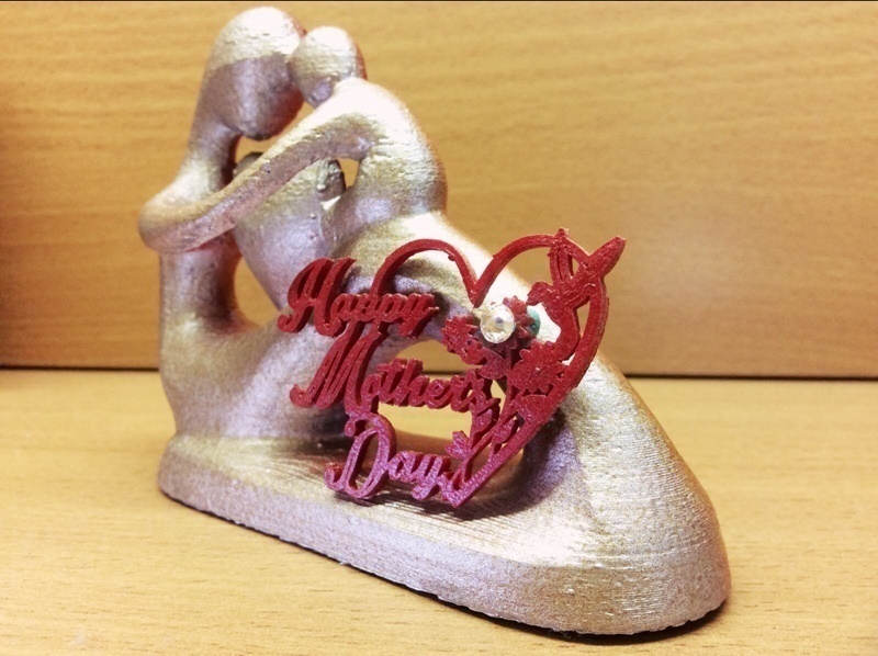Eller enten pistol Pinpoint 3D Printed Happy Mother Day by Declan | Pinshape