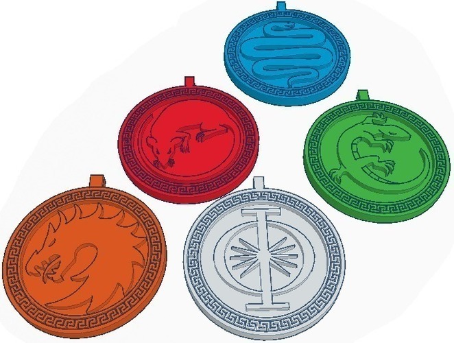 Ender's Game Army Logo Necklaces 3D Print 80950