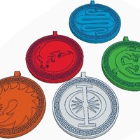 Small Ender's Game Army Logo Necklaces 3D Printing 80950