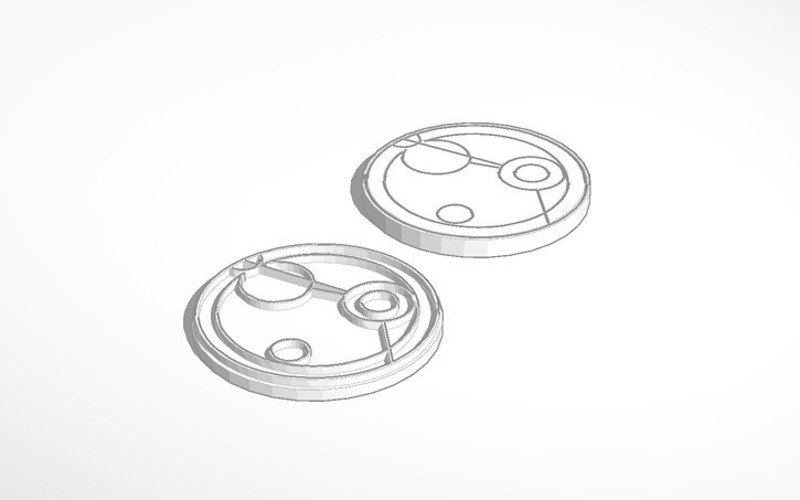 Gallifreyan Coins 3D Print 80956