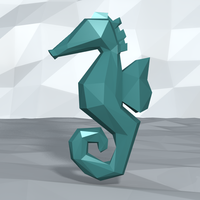 Seahorse Low poly - Thumbnail 1