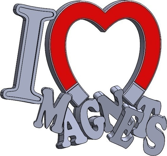I Heart Magnets fridge magnet v3! 3D Print 81454