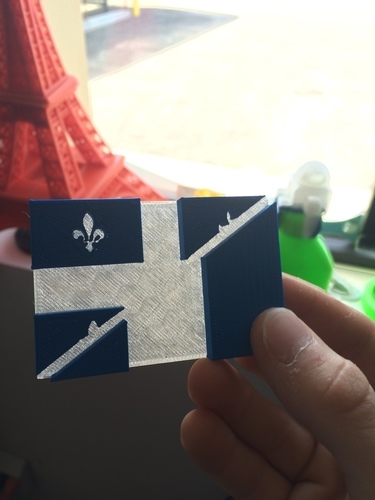 French Quebec Flag | Francais Quebec drapeau | Troadey Inc. 3D Print 81944