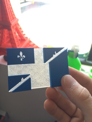 French Quebec Flag | Francais Quebec drapeau | Troadey Inc. 3D Print 81945