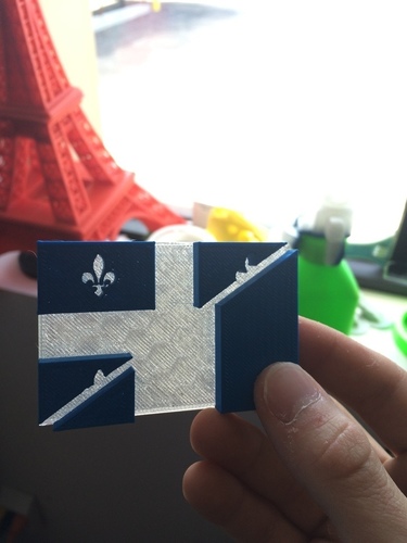French Quebec Flag | Francais Quebec drapeau | Troadey Inc. 3D Print 81946