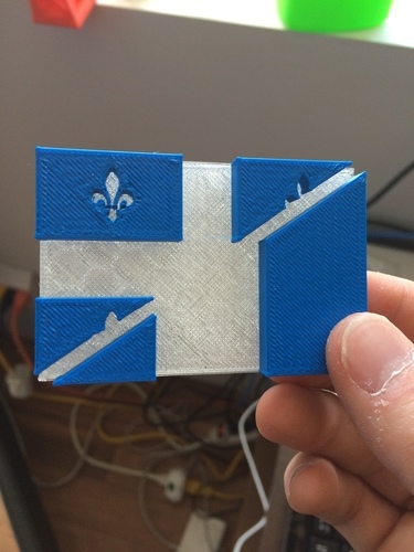 French Quebec Flag | Francais Quebec drapeau | Troadey Inc. 3D Print 81947