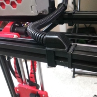 3/8" Wire conduit clip for 2020 aluminum extrusion. - Thumbnail 3