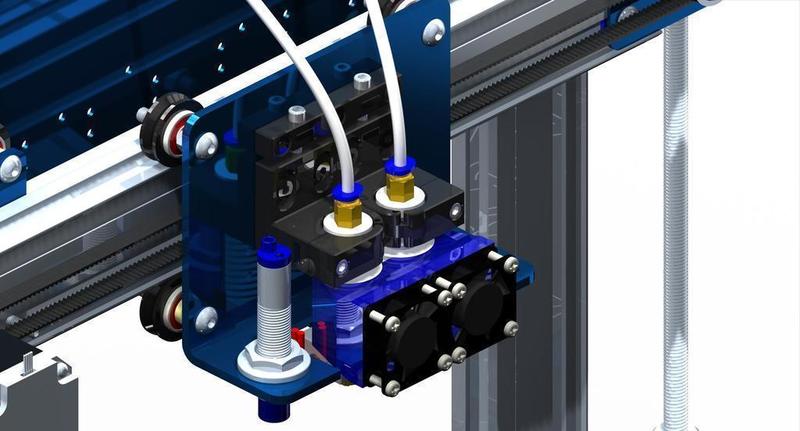 Dual E3D Mount, Hinged