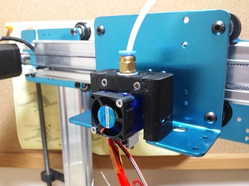 E3D Hotend Mount for ORD Hadron with Bowden Extruder setup