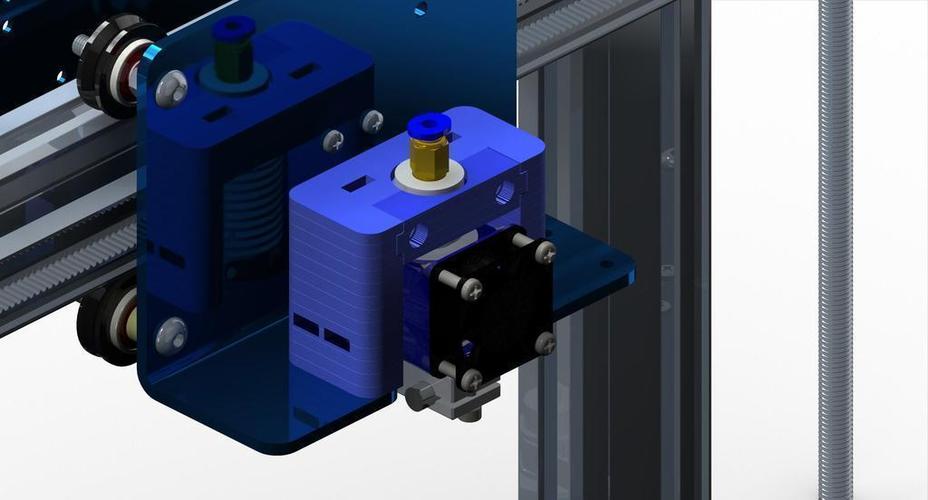E3D Hotend Mount for ORD Hadron with Bowden Extruder setup 3D Print 82058