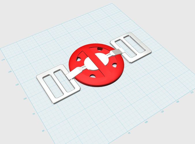 Deadpool Belt Buckle 3D Print 82117