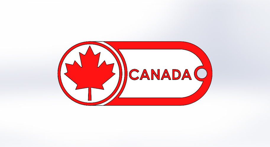 Keychain-Canada-Dual color