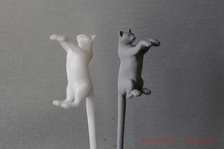 Dancing Cat Back Scratcher, Puppet and Toy 3D Print 82169