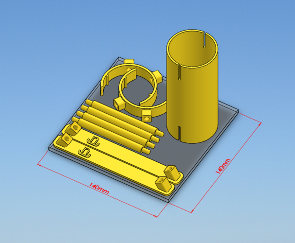 Standing Hinge for a Filament Spool 3D Print 82243