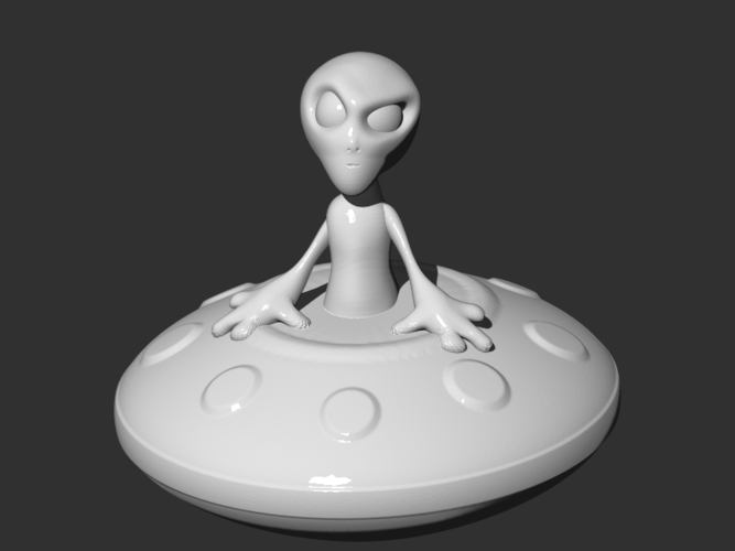 Ufo and Alien 3D Print 82339