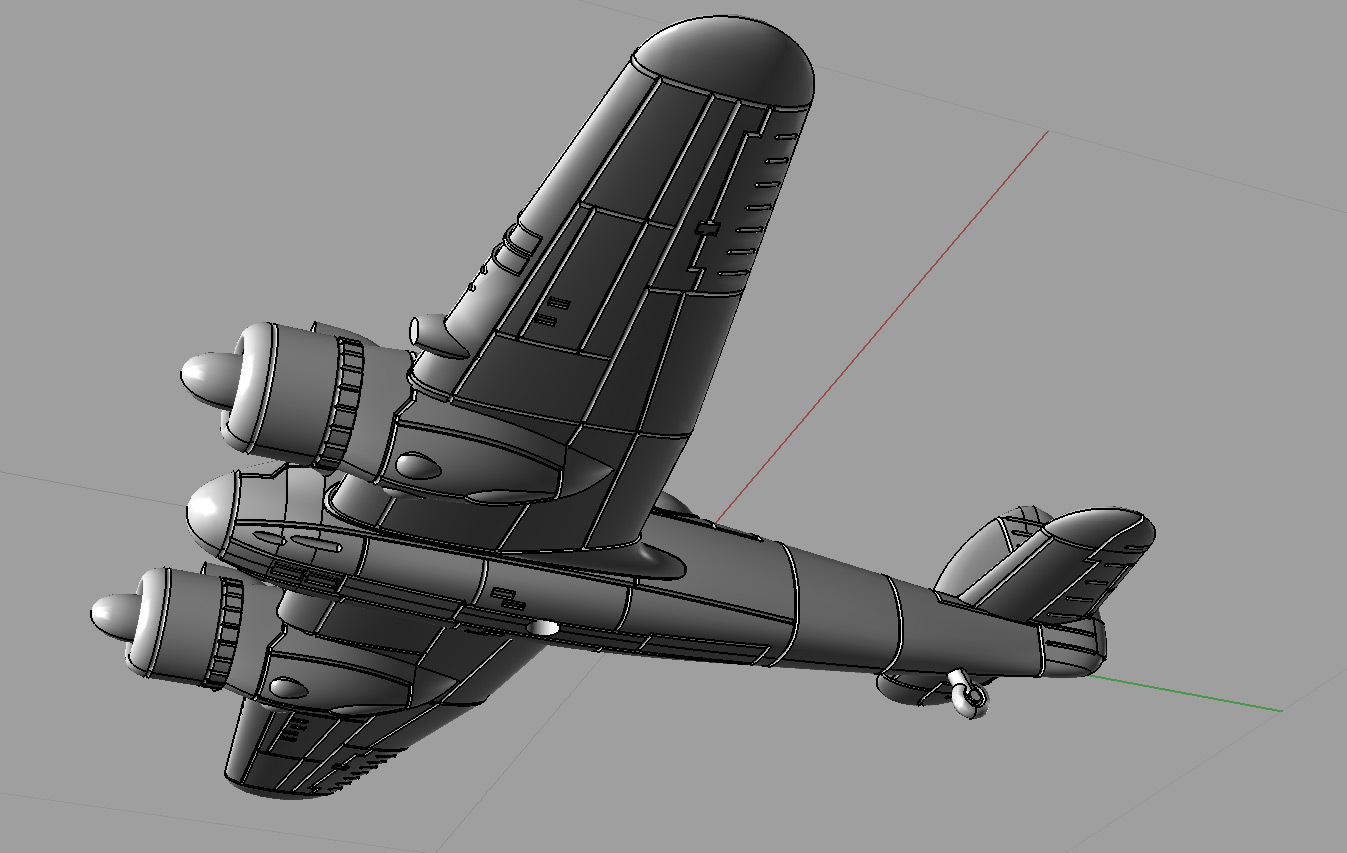 bristol beaufighter 3d 3D Printed 1/200 Bristol Beaufighter Mk.Ic (x2) by kampfflieger | Pinshape