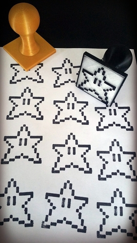 Geeky 8bit character Rubber Stamps 3D Print 82361