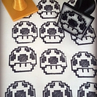 Geeky 8bit character Rubber Stamps - Thumbnail 3