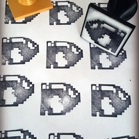 Geeky 8bit character Rubber Stamps - Thumbnail 4