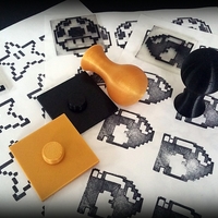 Geeky 8bit character Rubber Stamps - Thumbnail 5