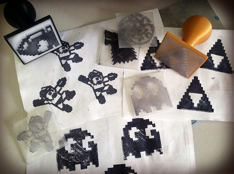 Geeky 8bit character Rubber Stamps - Pinshape