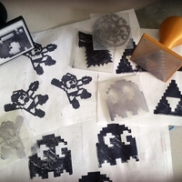 Geeky 8bit character Rubber Stamps - Thumbnail 6