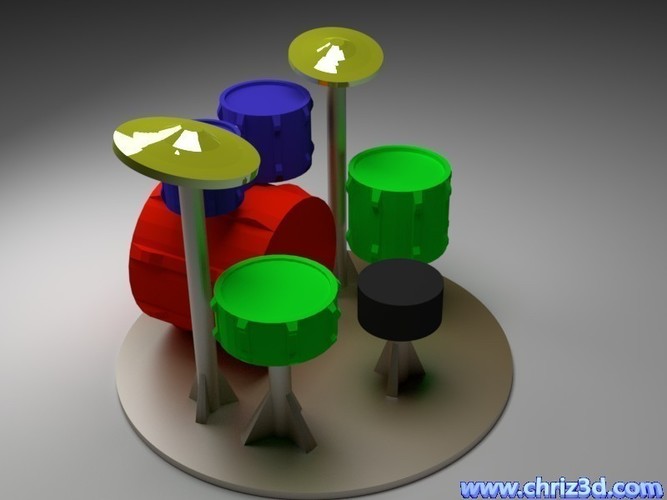 drum set model 3D Print 82422