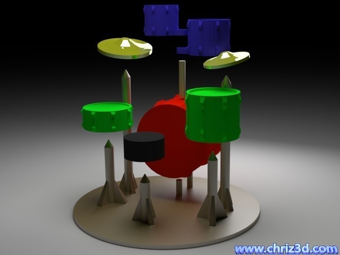 drum set model 3D Print 82423