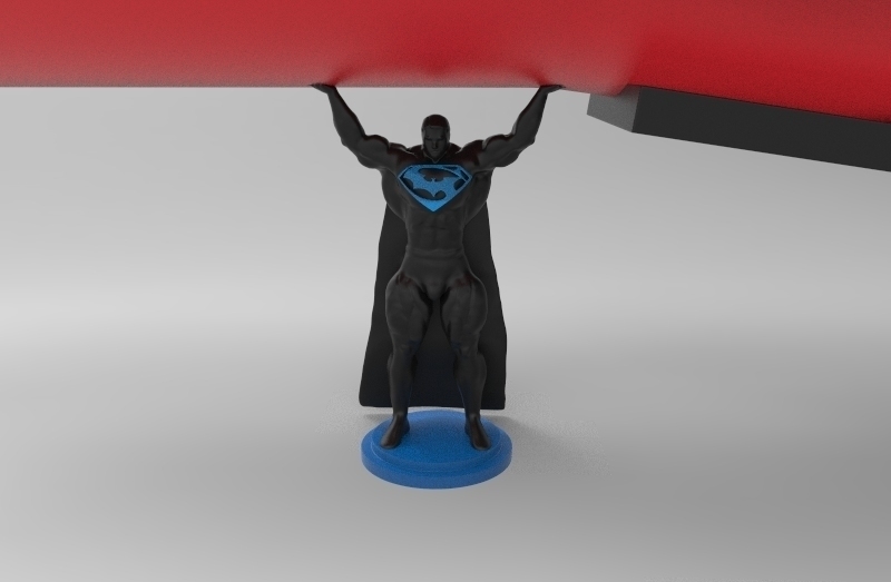 superman  holding rocket