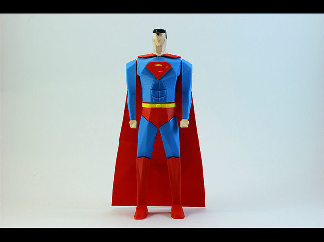 Superman Low Poly 3D Print 82501