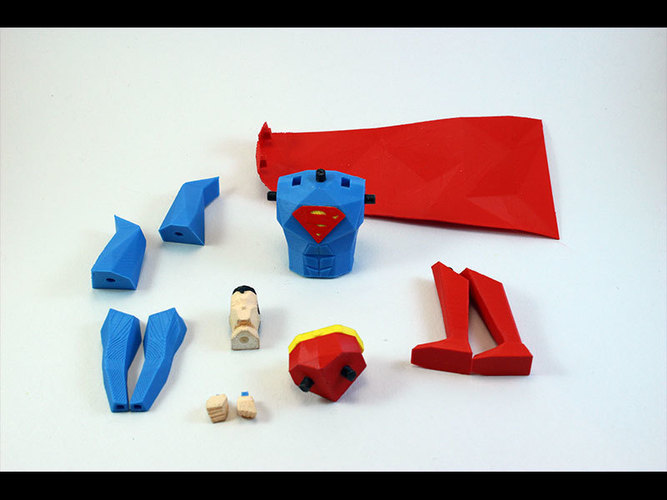 Superman Low Poly 3D Print 82505