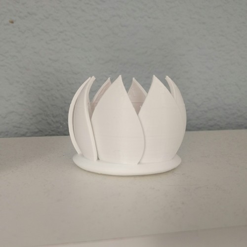 Flower Tea Light Holder 3D Print 82567