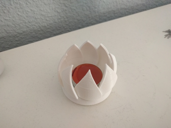 Flower Tea Light Holder 3D Print 82570