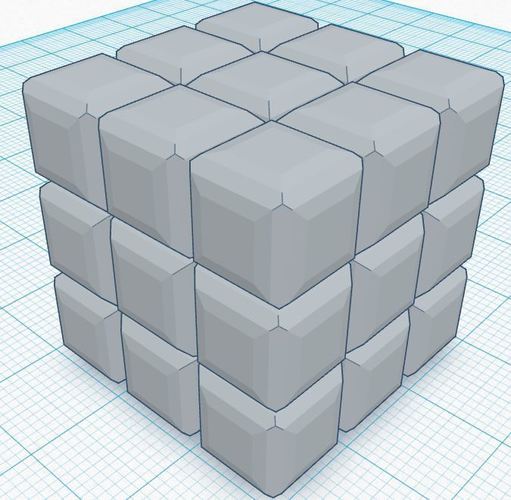 Basic Rubix Cube 30mm x 30mm 3D Print 82897