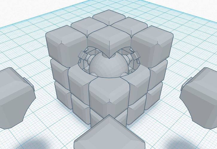 Basic Rubix Cube 30mm x 30mm 3D Print 82898