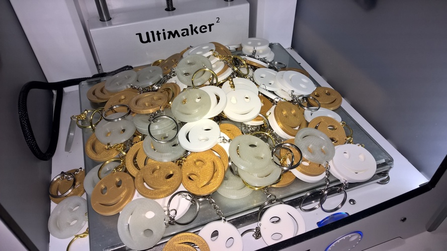 smiley keychain 3D Print 82911