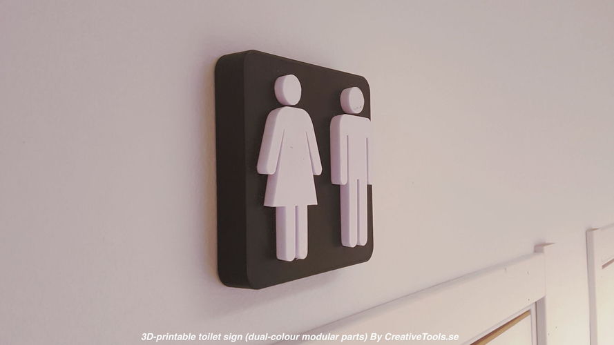 Toilet signs (dual-colour modular parts)  3D Print 83031