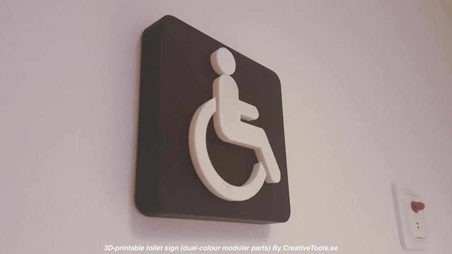 Toilet signs (dual-colour modular parts)  3D Print 83032