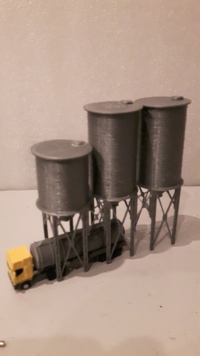 n-scale silo 3D Print 83105