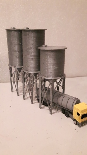n-scale silo 3D Print 83107