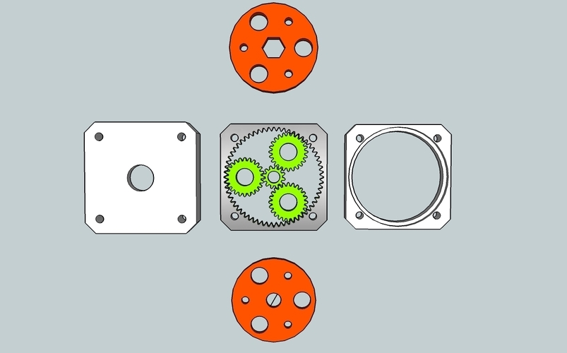 Planetary Gearbox for Nema17 Stepper motor 3D Print 83143