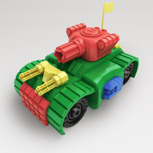 Battle Tank - 3DRacers 3D Print 83161