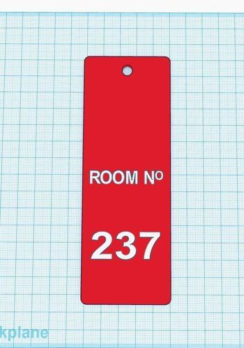 Room 237 Key chain fob (The Shining) 3D Print 83418