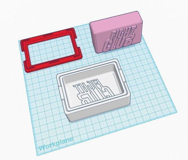 Medium Fight Club Soap Mold and Bar 3D Printing 83422